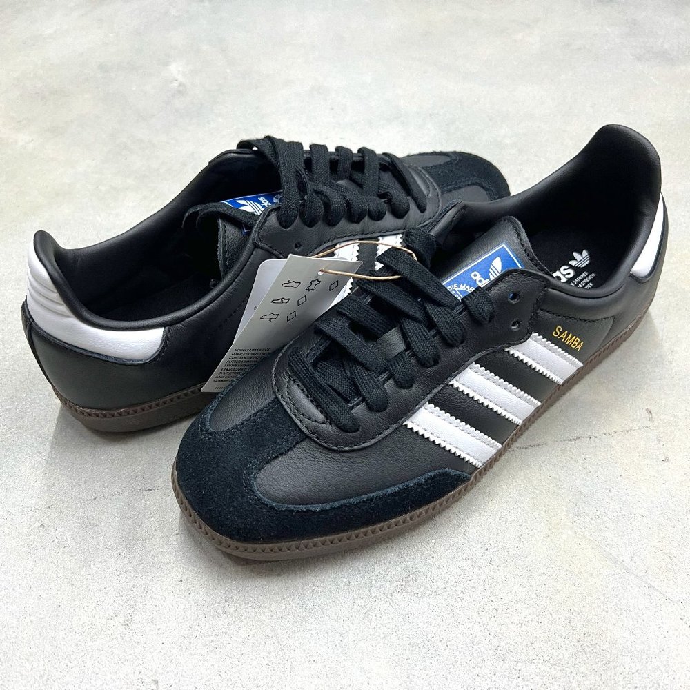 Adidas Men's Samba OG Black White Gum EUC